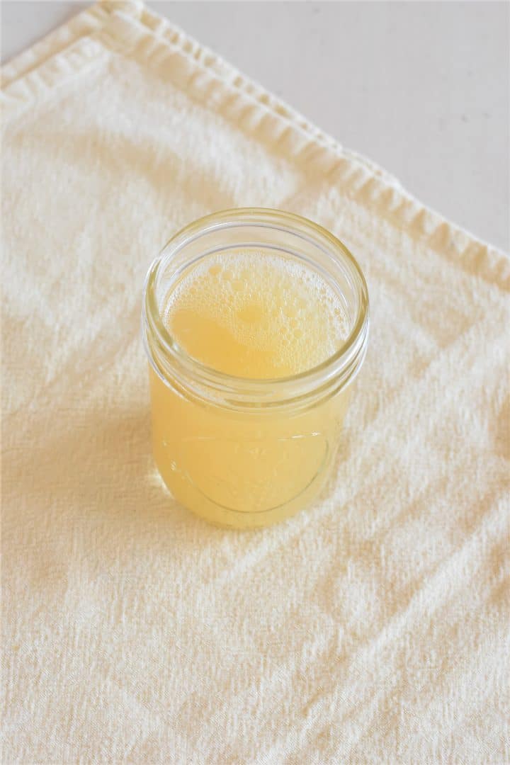 Aquafaba in a mason jar