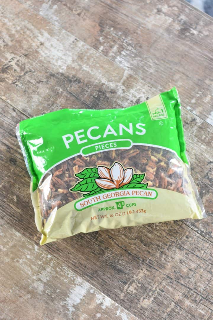 example of pecan pieces in a bag for size