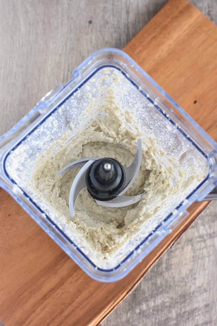 sunflower seed ricotta ingredients blended in blender