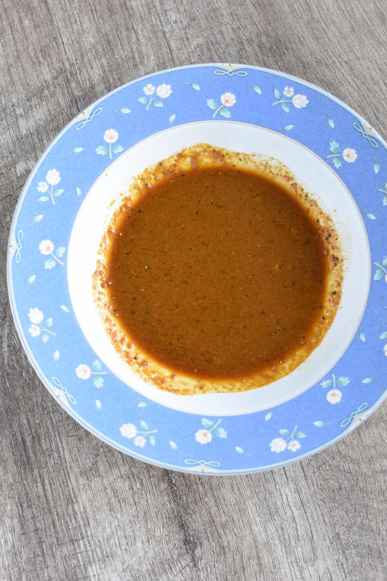 coating ingredients mixed together in a bowl