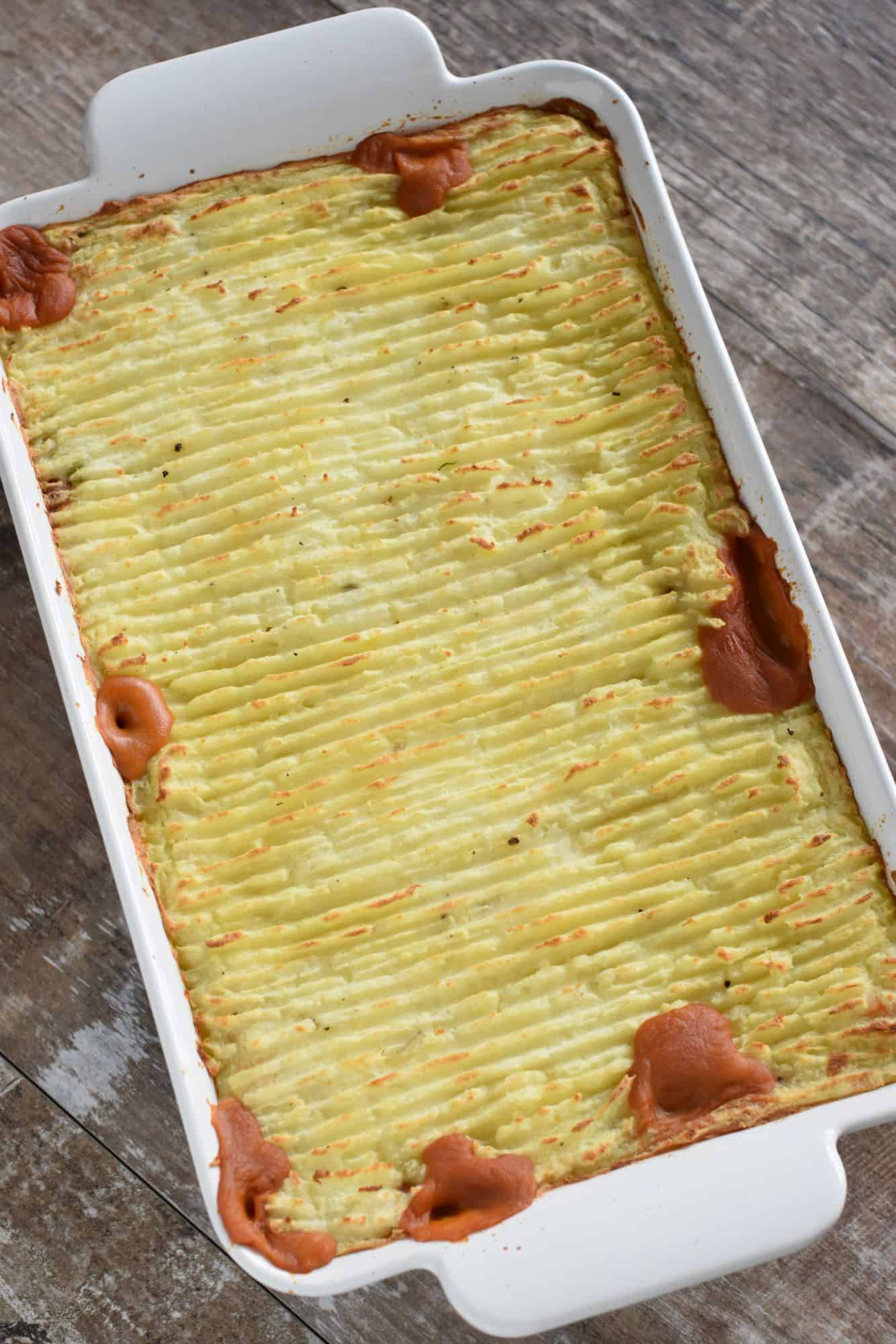 shepherd's pie after being cooked