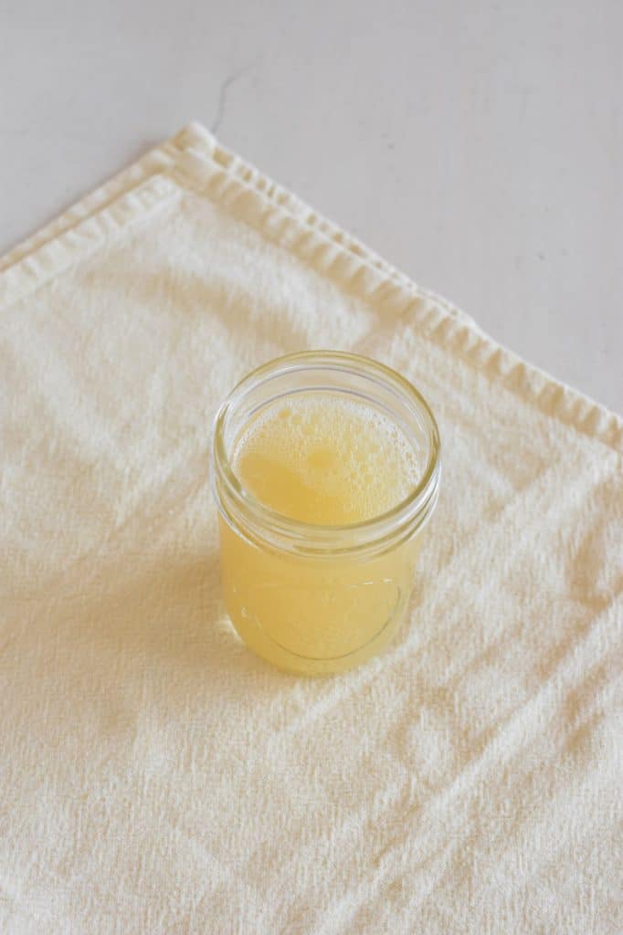 aquafaba in a mason jar