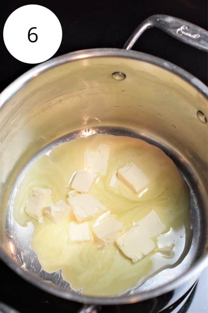 melting vegan butter in soup pot