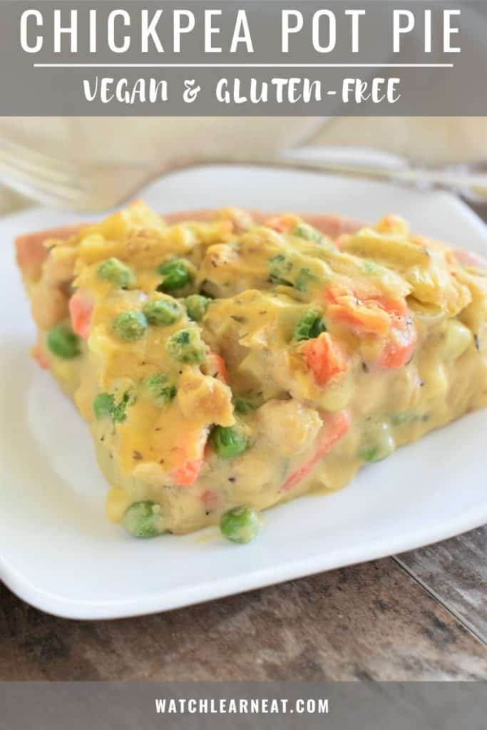 pin showing slice of pot pie on a white plate