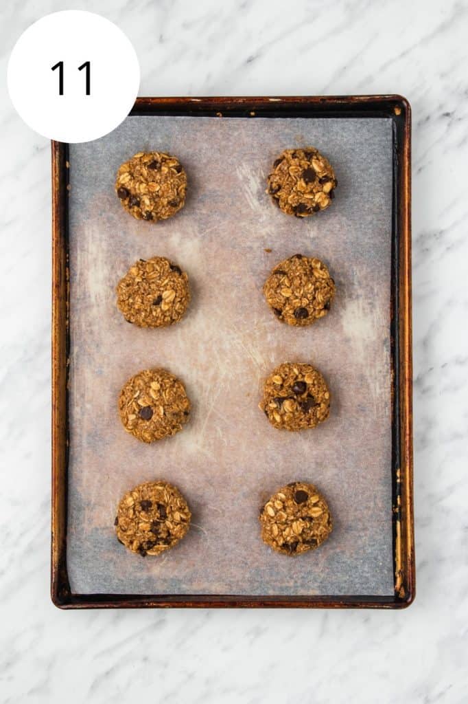 cookies on baking sheet before baking