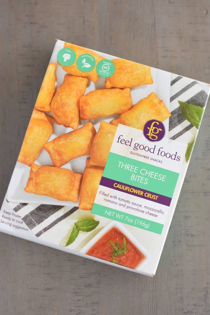 box of gluten-free pizza rolls by feel good foods