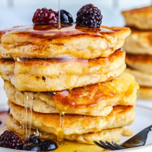 Vegan Protein Pancakes on a plate.