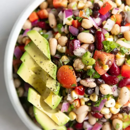 Mexican Bean Salad in a bowl.