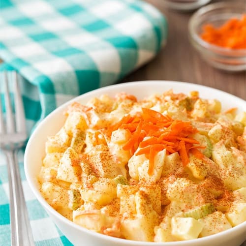 Amish Potato Salad in a bowl.