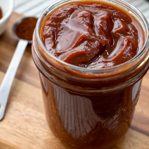 BBQ sauce in a jar.