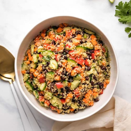 Quinoa Black Bean Salad in a bowl.