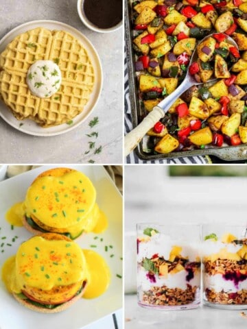 collage of 4 of the brunch recipes from the collection.