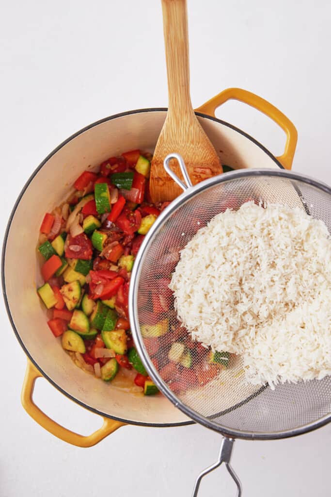 Rice with veggies.