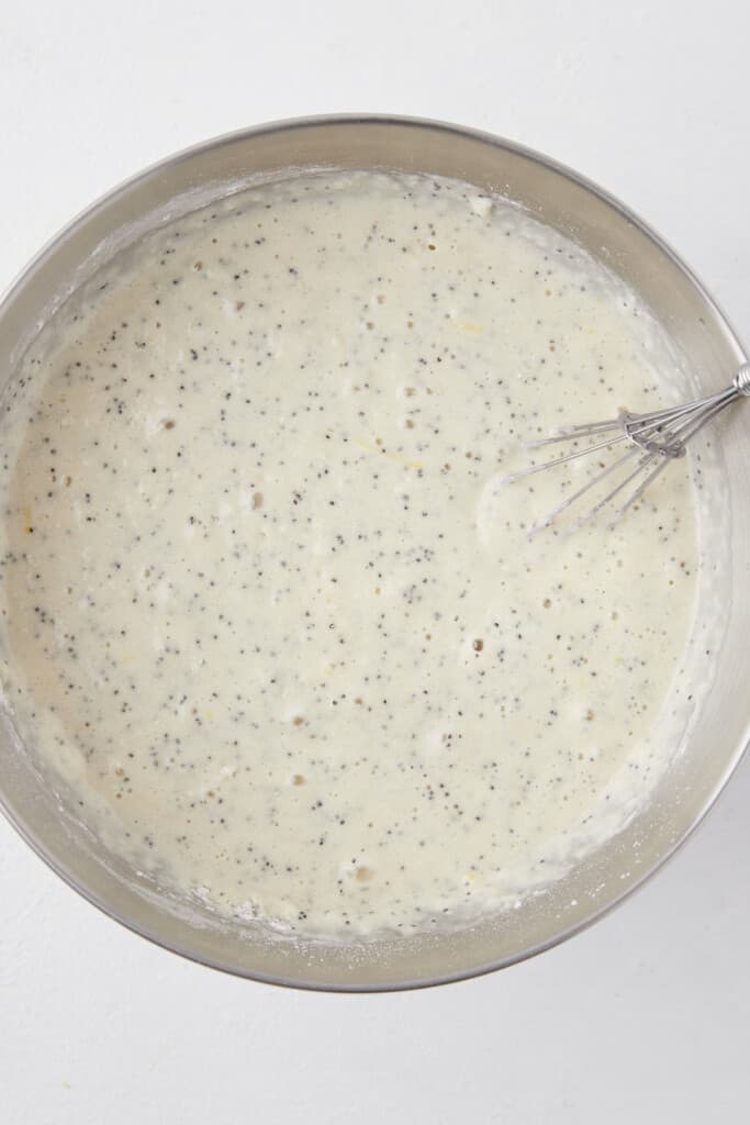 Lemon poppy seed muffin batter.