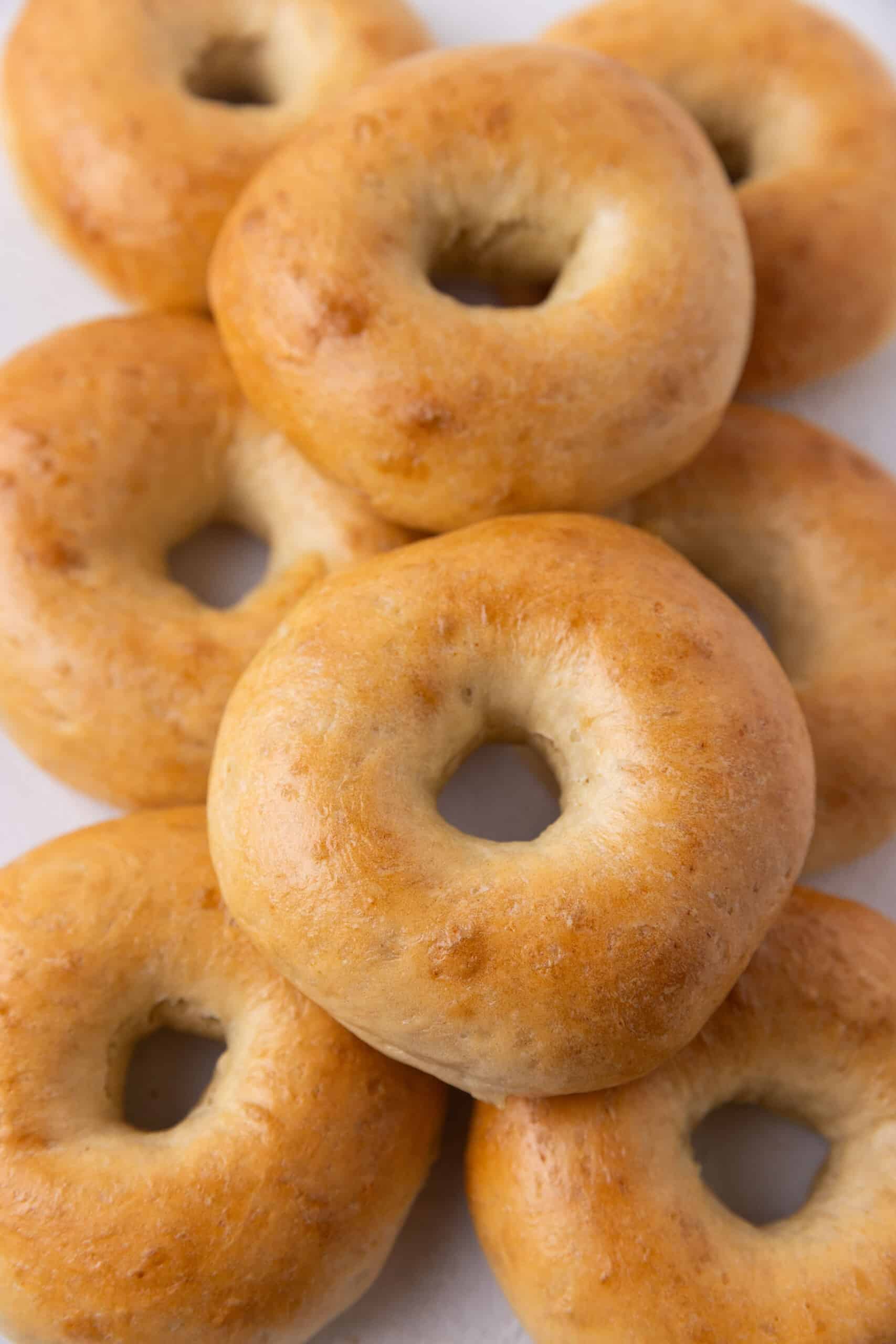 Golden bagels.