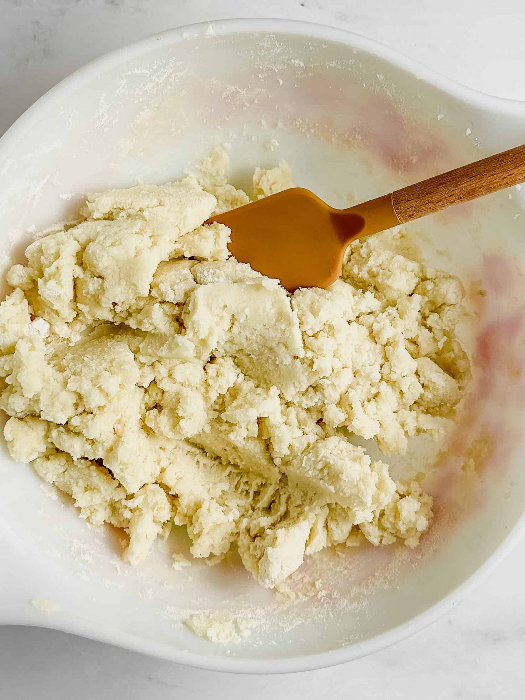 Gnocchi dough in bowl.