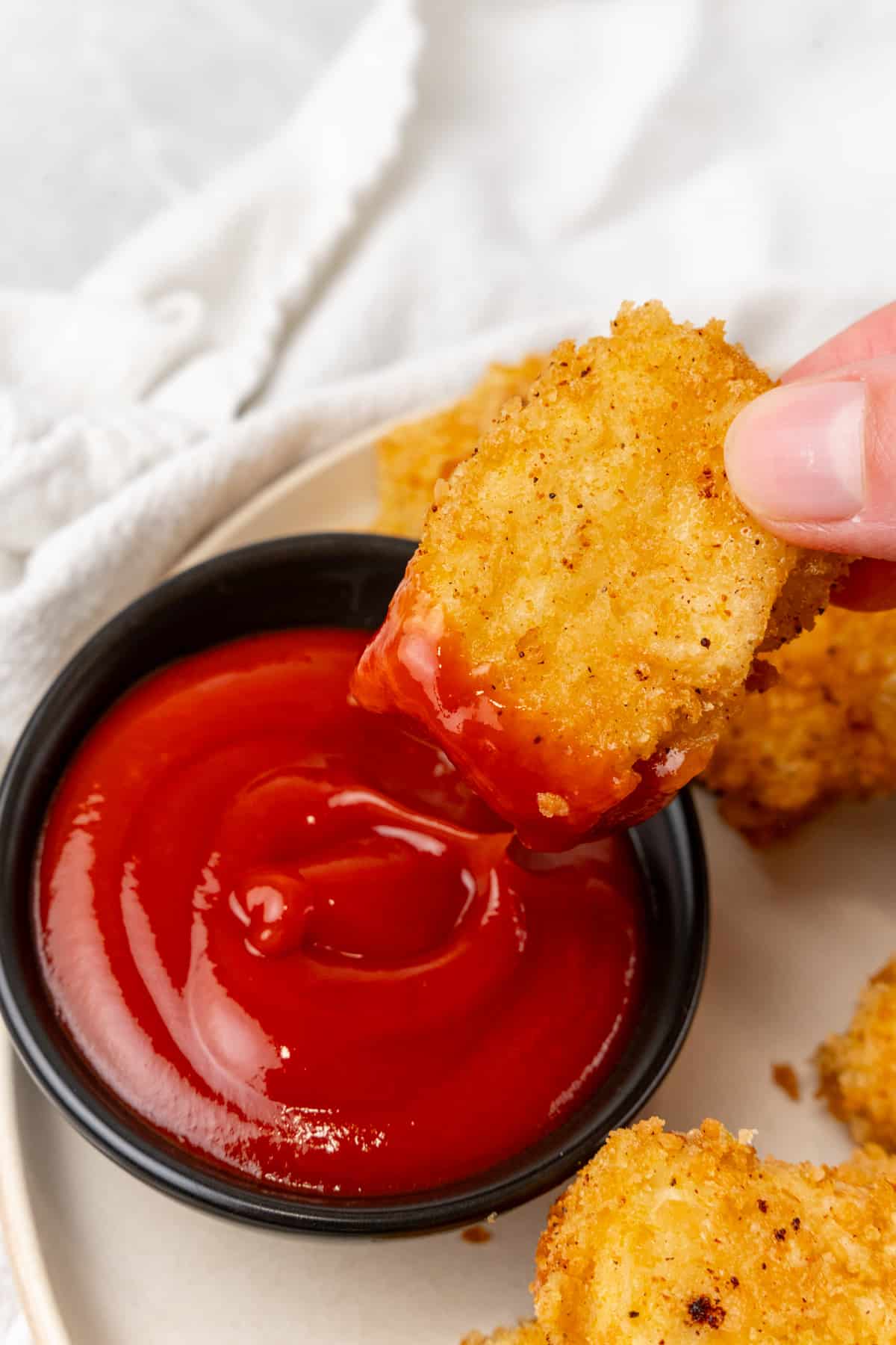 Vegan chicken nuggets.