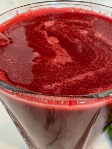 Apple Beetroot Carrot (ABC) juice in a glass