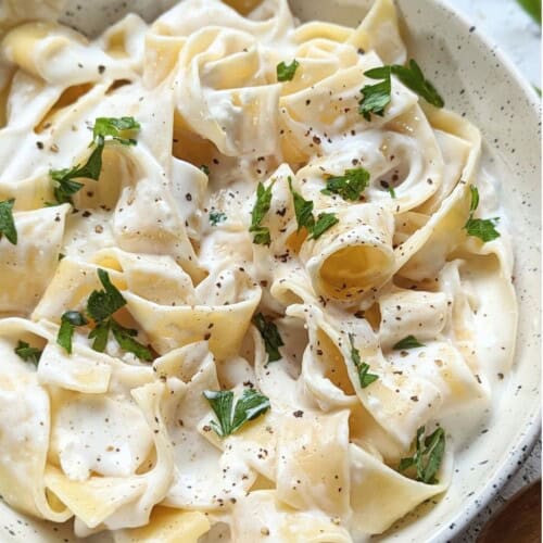 Cottage Cheese Alfredo Pasta Sauce