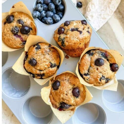 Cottage Cheese Blueberry Muffins