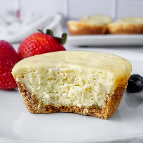 Cottage Cheese Mini Cheesecake half eaten