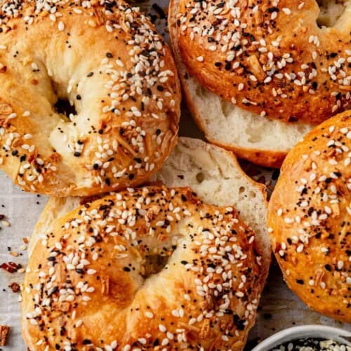 High Protein Cottage Cheese Bagels